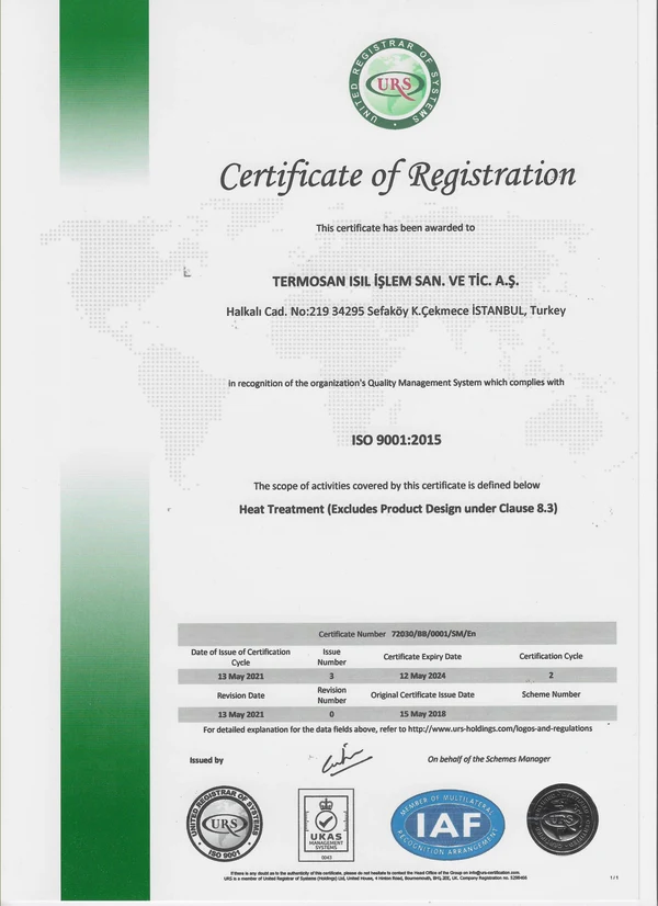 ISO 9001:2015 - İngilizce · Sefaköy